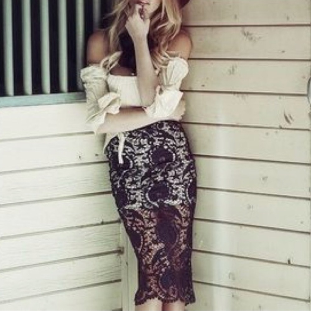 Stone Cold Fox Lace Skirt